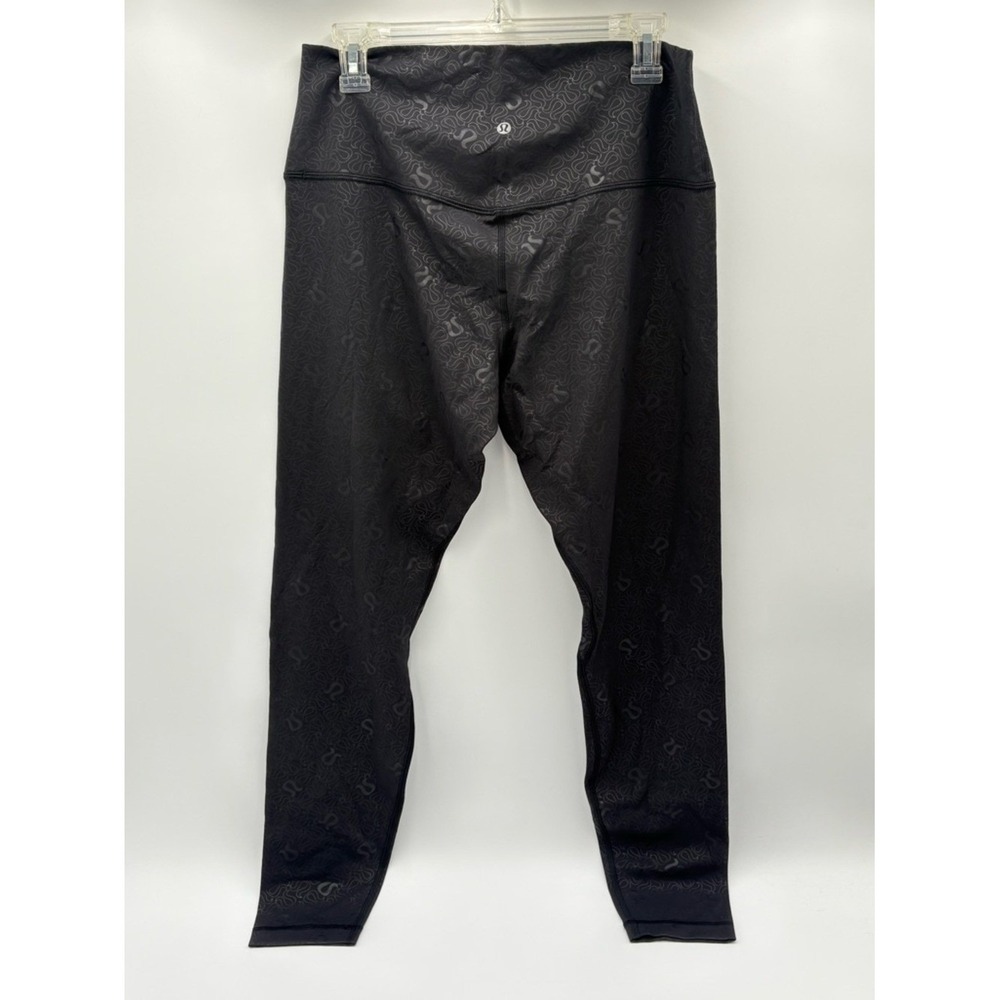 Lululemon Align HR Pant 25" Pockets Yoga Emboss Black Size 14 - Picture 8 of 14